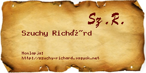 Szuchy Richárd névjegykártya