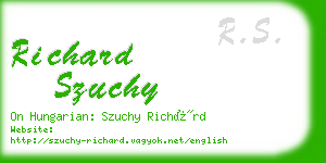 richard szuchy business card